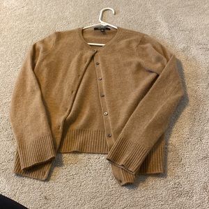 Brown 100% cashmere blouse